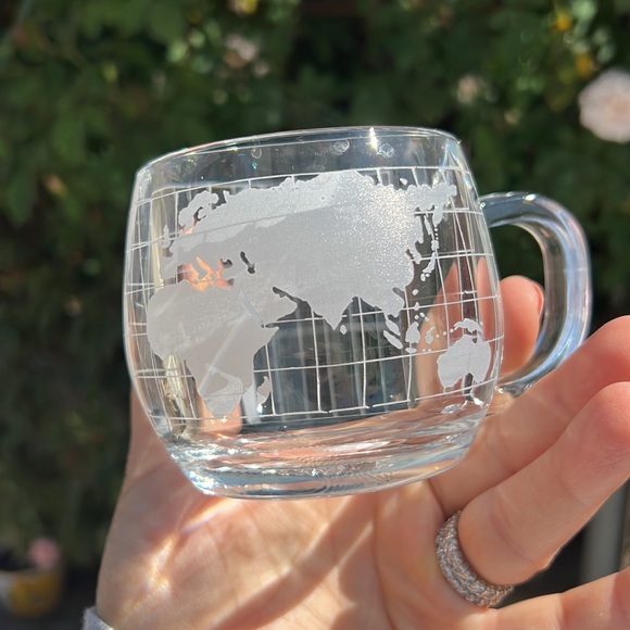 Vintage Globe Mug Set of 4 / Glass Coffee Cups / Nestle.💓 - Picture 16 of 17